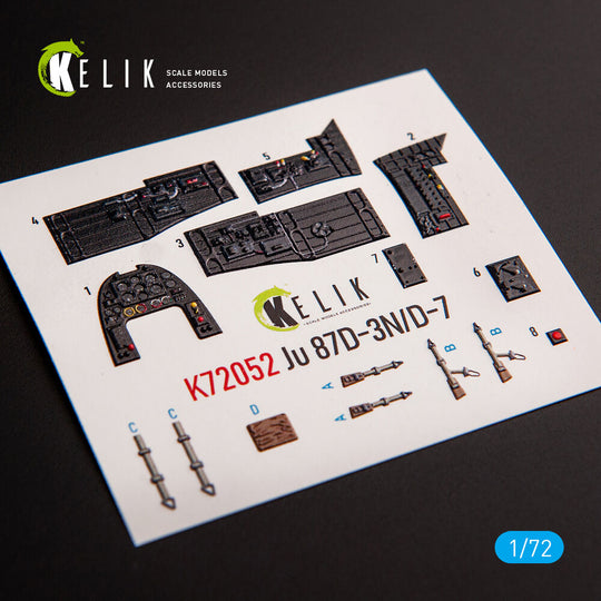 Junkers Ju87D-3N/D-7 - interior 3D decals for Fujimi/Hobby 2000 kit