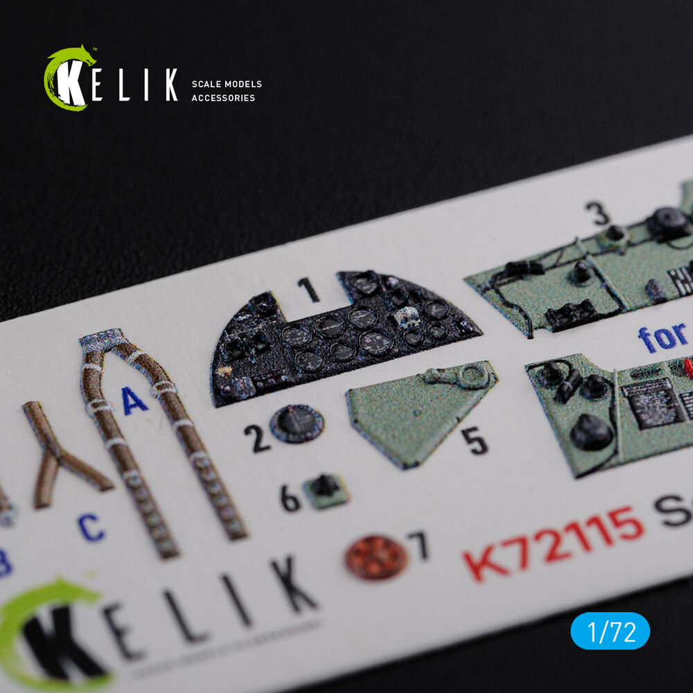 Sea Hurricane Mk I interior 3D decals for Arma Hobby kit
