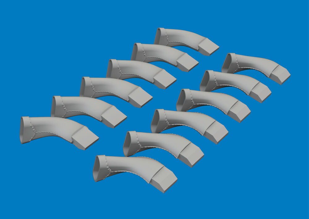 Spitfire Mk.VIII exhaust fishtail PRINT  AIRFIX