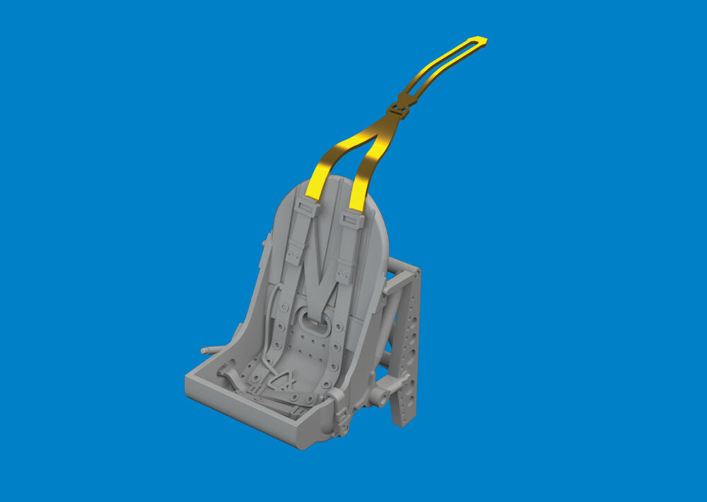 Spitfire Mk.I/II/V metal seat w/ integral belts PRINT for IBG