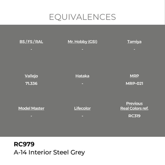 Real Colors: A-14 Interior Steel Grey 17 ml.
