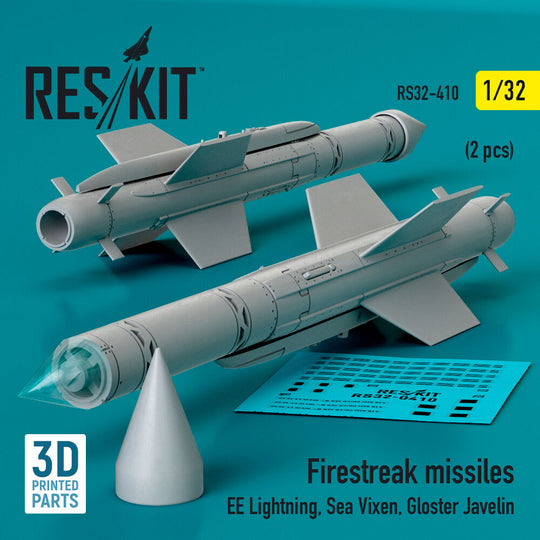 Firestreak missiles (2 pcs) (EE Lightning, Sea Vixen, Gloster Javelin) (3D Printed)