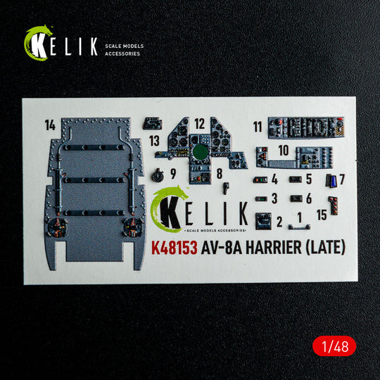 AV-8A HARRIER (Late) - interior 3D decals for Kinetic kit