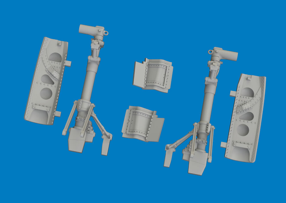 P-40K undercarriage legs PRINT for Eduard