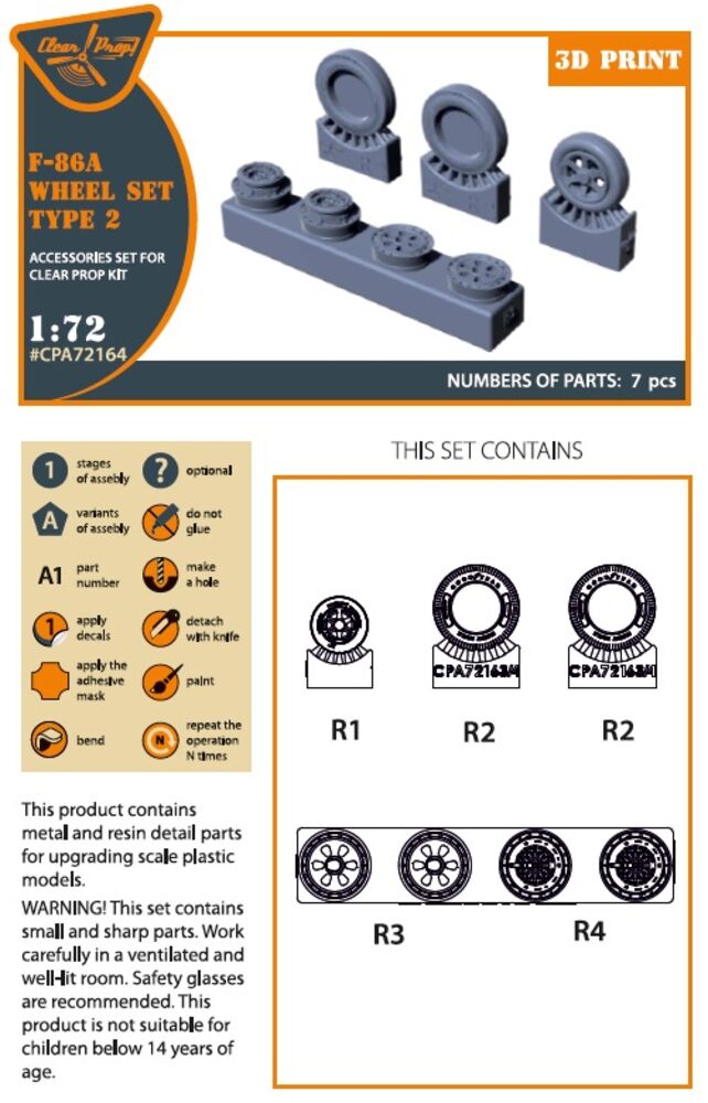 F-86A wheel set type 2 for CP kits
