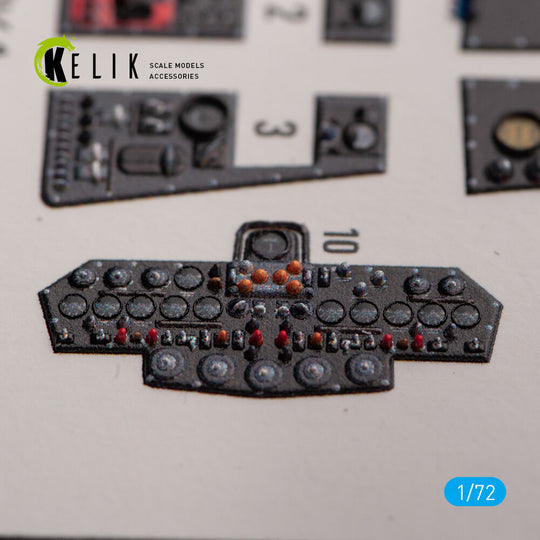 Vickers Valiant B(PR)K.1 front cockpit - interior 3D decals for Airfix kit