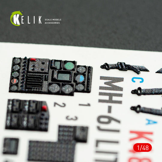 MH-6J Little Bird - interior 3D decals for ICM kit