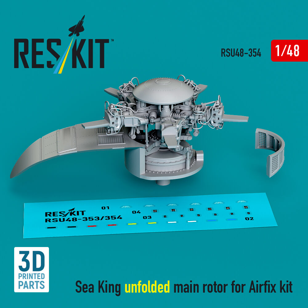 Sea King unfolded main rotor for Airfix kit (3D printed)