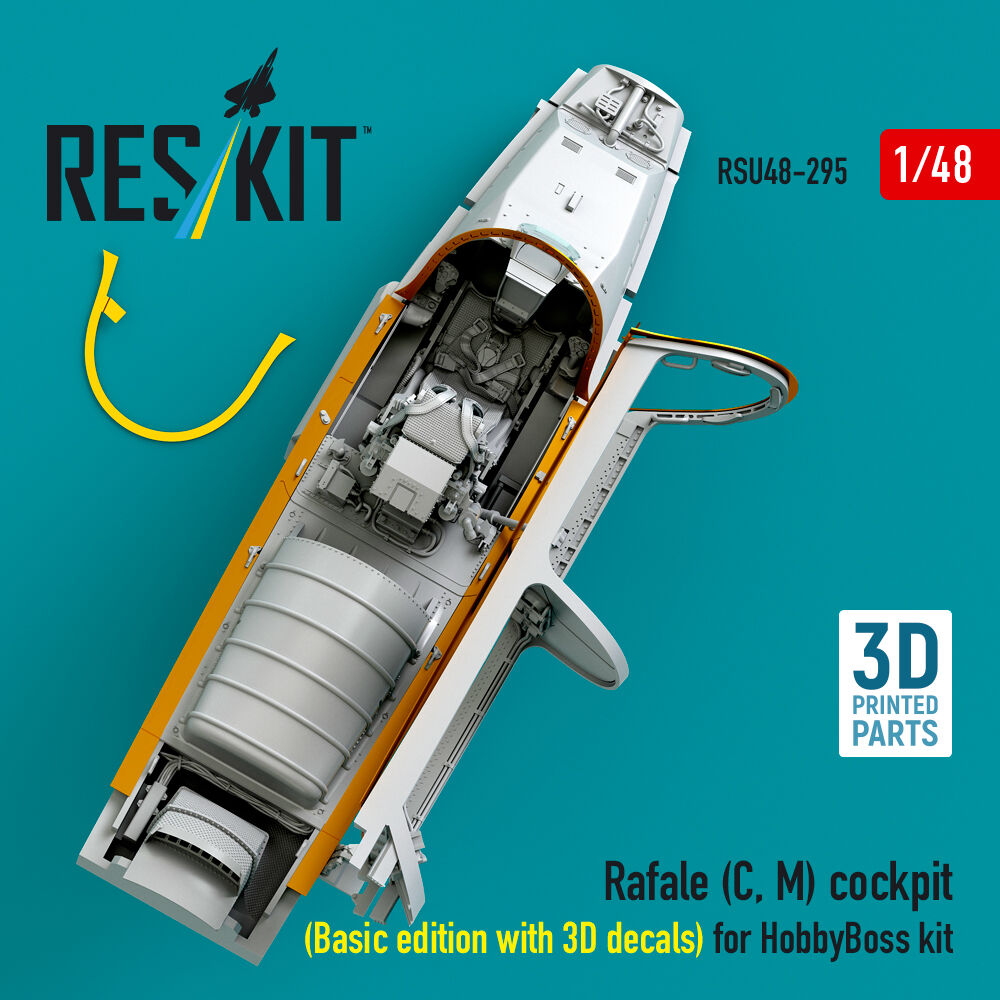 Rafale (C, M) cockpit (Basic edition with 3D decals) for HobbyBoss kit (3D printed)
