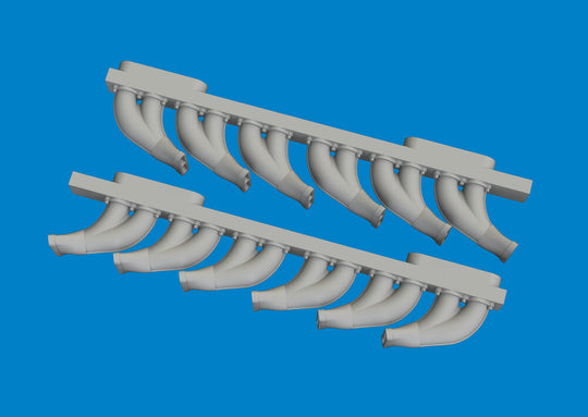 P-39 exhaust stacks fishtail PRINT
