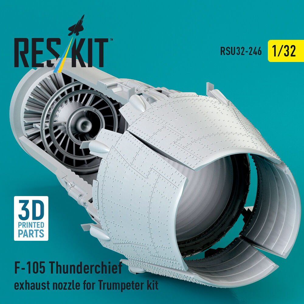 F-105 Thunderchief exhaust nozzle for Trumpeter kit (3D Printed)
