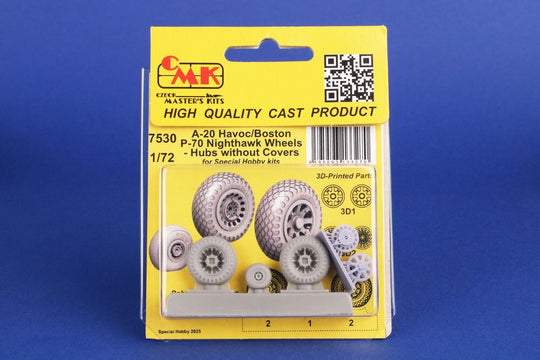 A-20 Havoc/Boston/ P-70 Nighthawk Wheels/ Hubs without Covers for Special Hobby