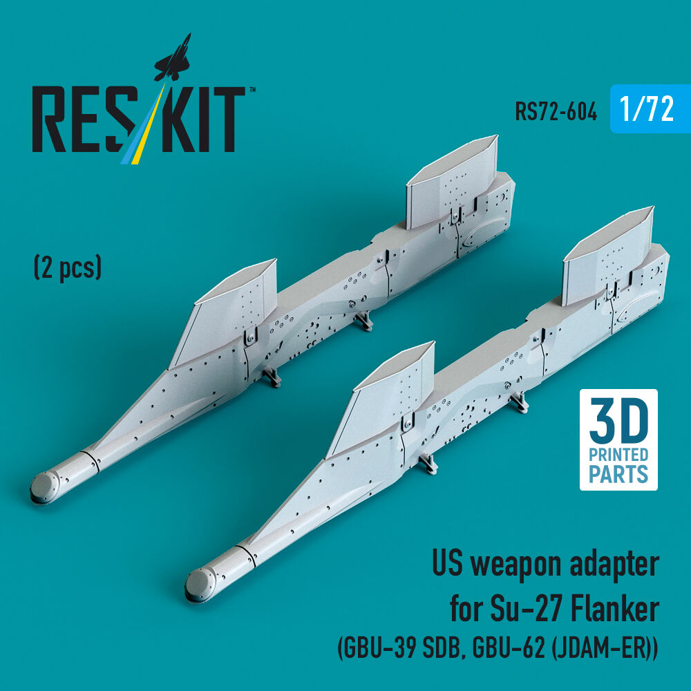 US weapon adapter for Su-27 Flanker (2 pcs) (GBU-39 SDB, GBU-62 (JDAM-ER)) (3D Printed)
