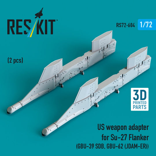 US weapon adapter for Su-27 Flanker (2 pcs) (GBU-39 SDB, GBU-62 (JDAM-ER)) (3D Printed)