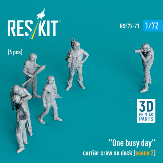 One busy day carrier crew on deck (scene 2) (6 pcs) (3D Printed)