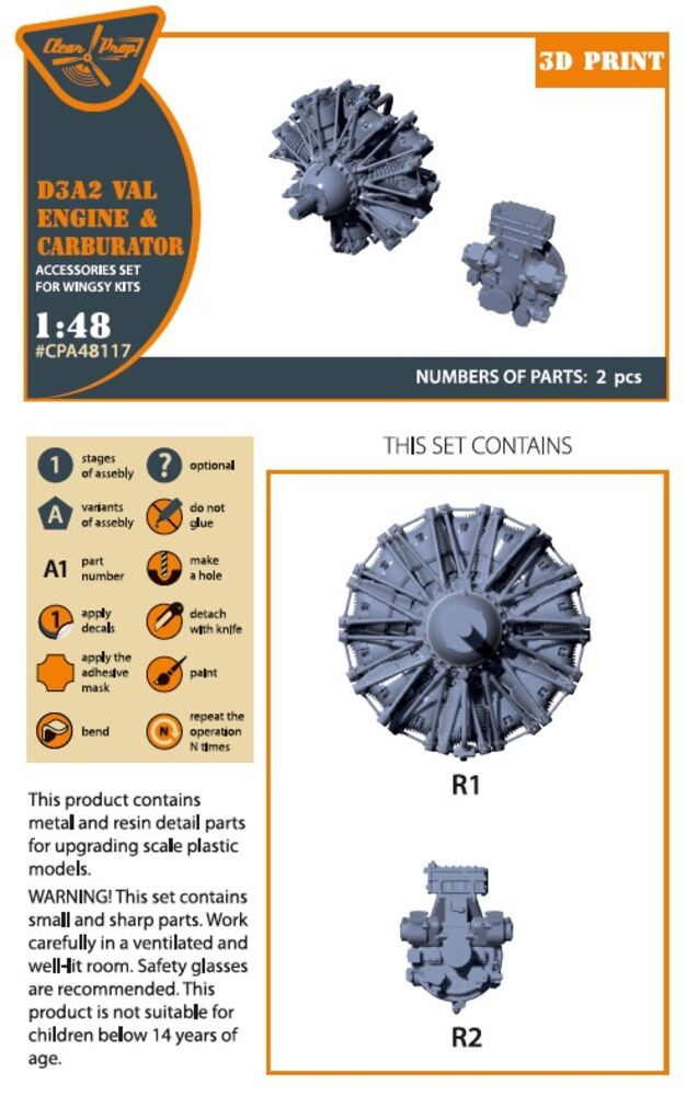D3A2 VAL carbureted engine for Wingsy Kits