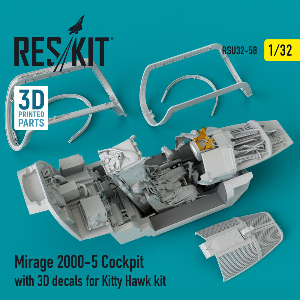 Mirage-2000-5 cockpit with 3D decals for Kitty Hawk kit