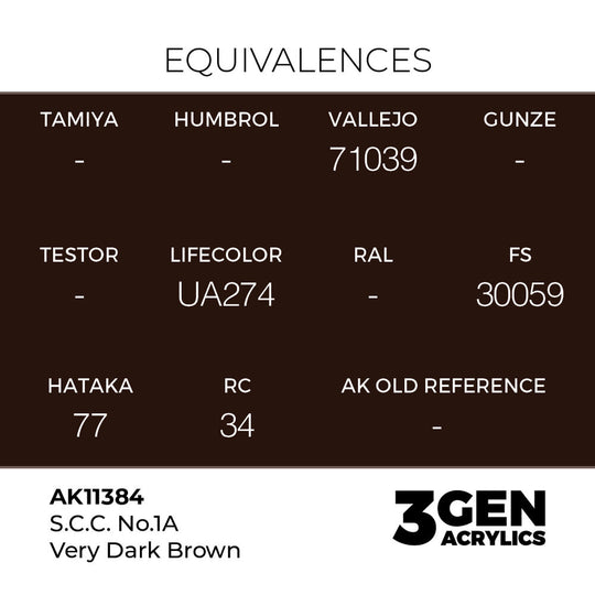 S.C.C. No.1A Very Dark Brown