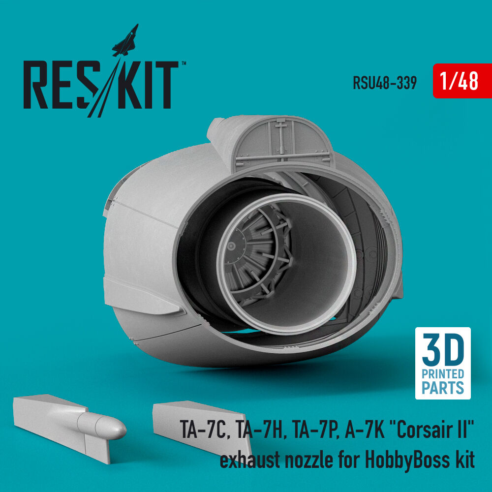 TA-7C, TA-7H, TA-7P, A-7K Corsair II exhaust nozzle for HobbyBoss kit (3D Printed)