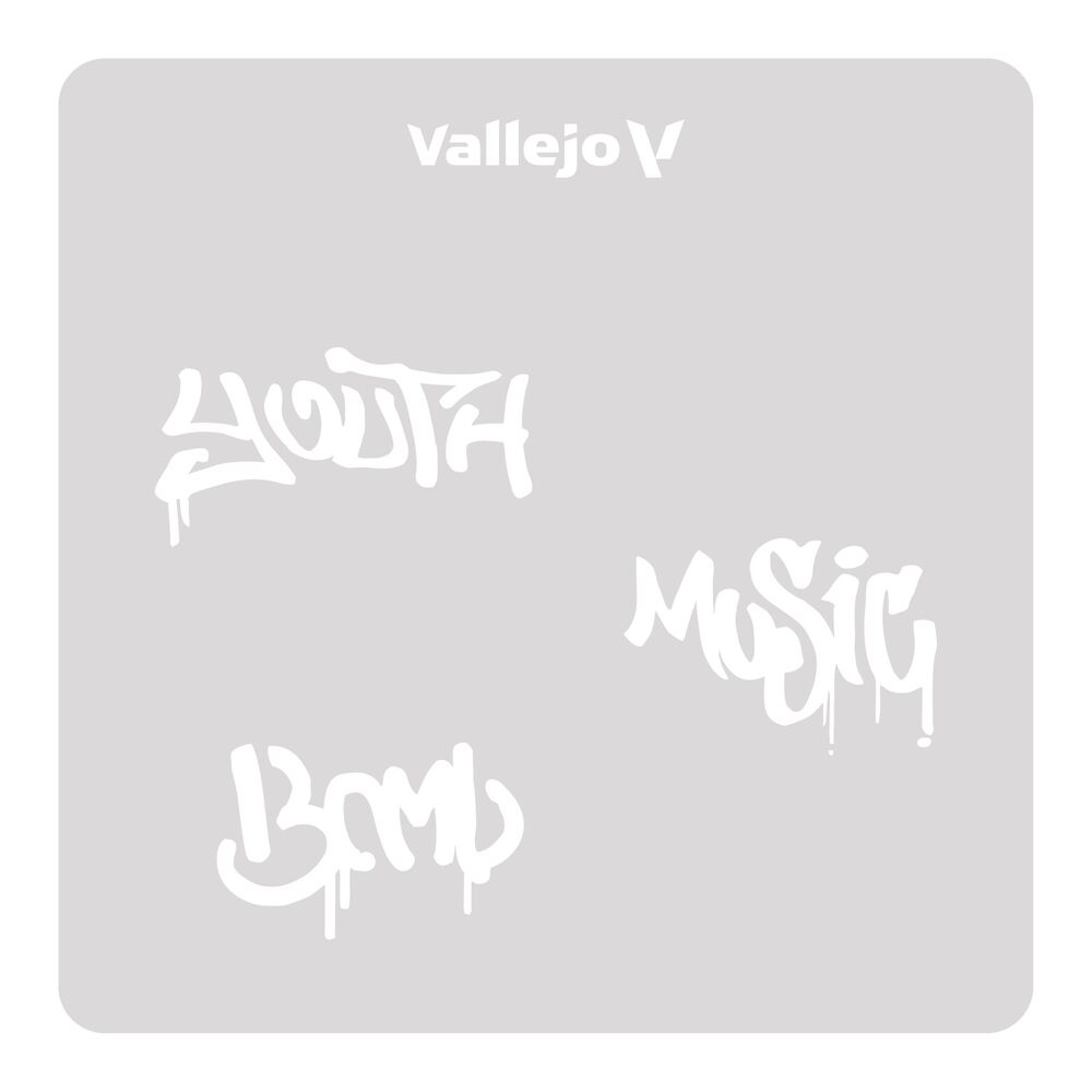 Vallejo Stencils: Street Art nº 1 125 x 125 mm