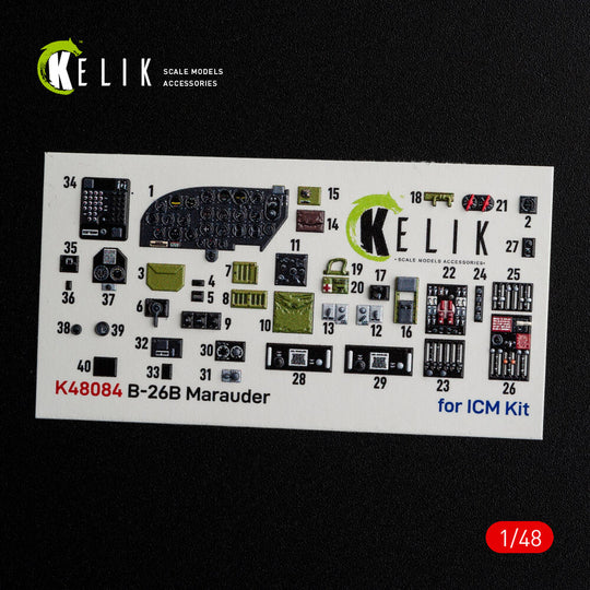 B-26B Marauder interior 3D decals for ICM kit