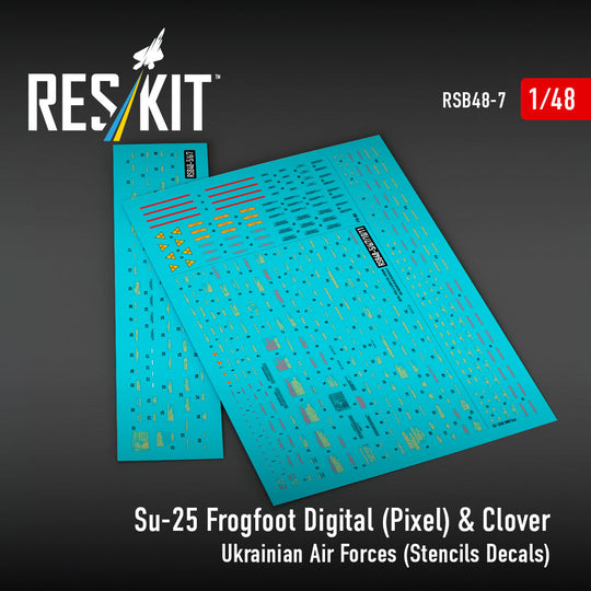 Su-25 Frogfoot Digital (Pixel) & Clover Ukrainian Air Forces (Stencils Decals)(1/48)