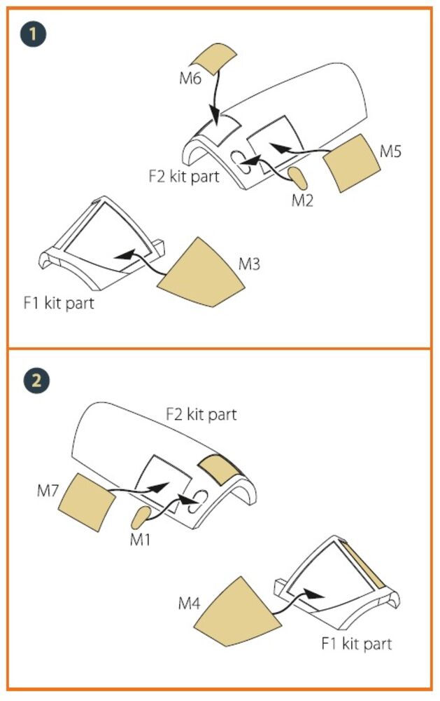Fairey Delta 2 painting mask for Dora Wings kit