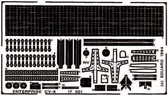 Flugzeugträger USS Enterprise CV6 für Tamiya Bausatz 77514