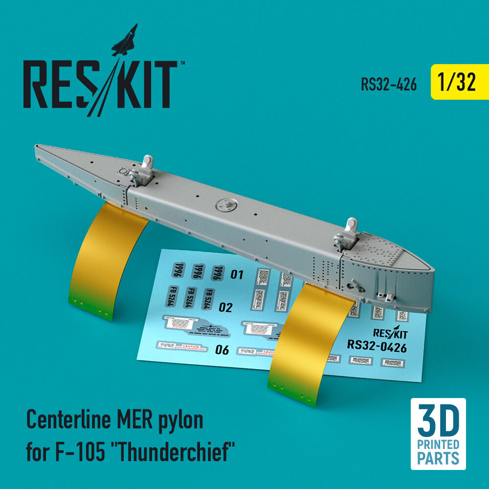Centerline MER pylon for F-105 Thunderchief (3D Printed)