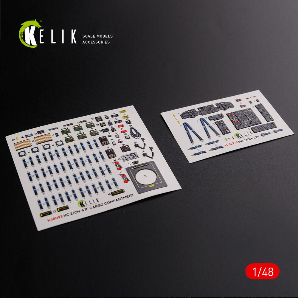 CH-47F interior 3D decals for Italeri kit
