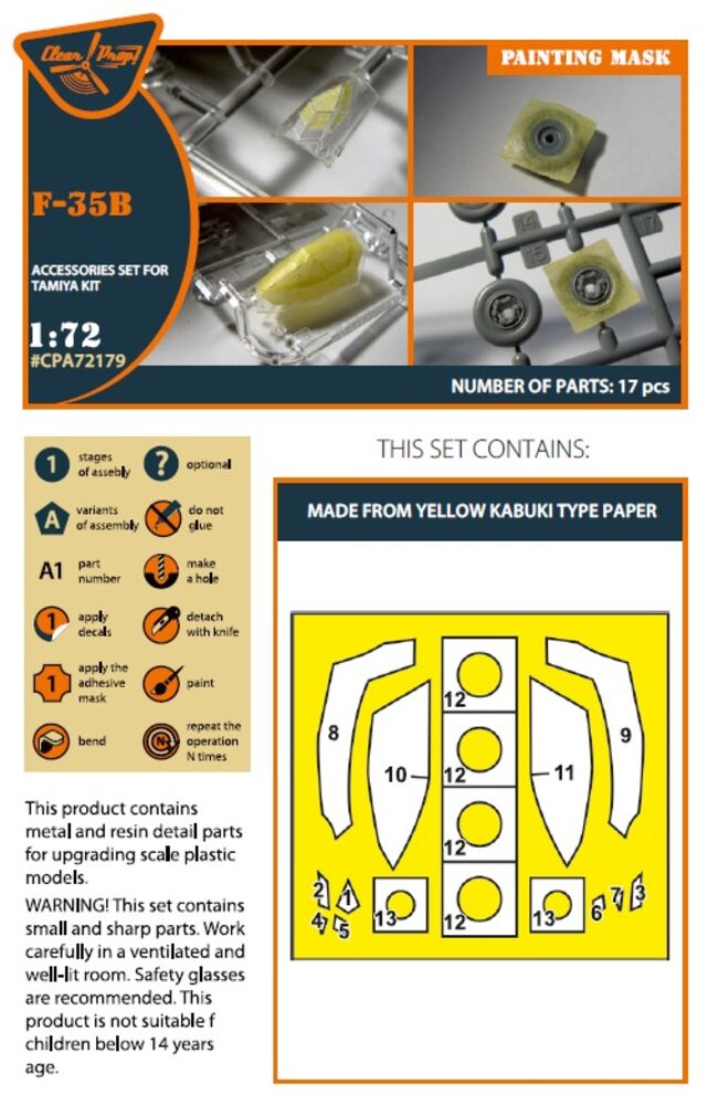F-35B painting mask for Tamiya kit