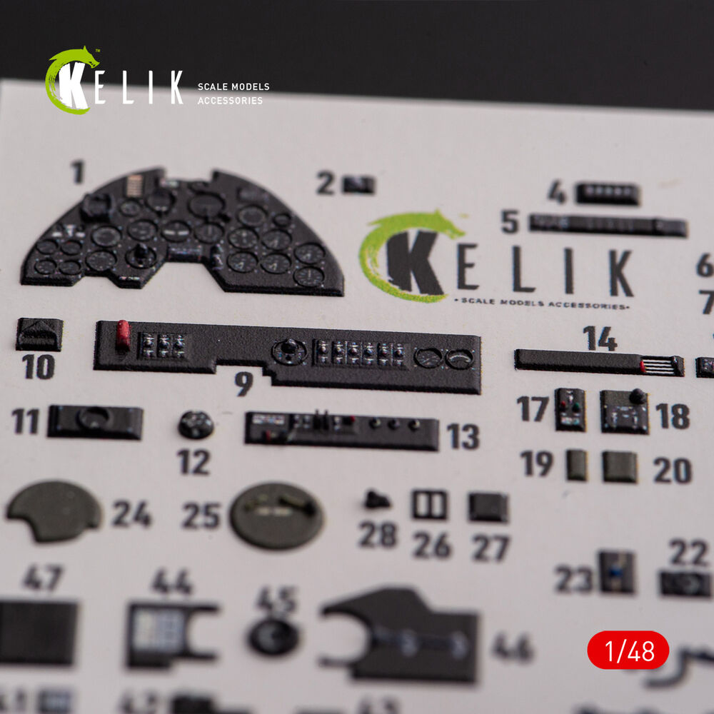 ?-38F Lightning - interior 3D decals for Academy kit