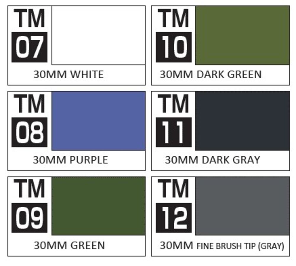 Mr Hobby -Gunze 30 MINUTES MISSIONS Marker Basic Set