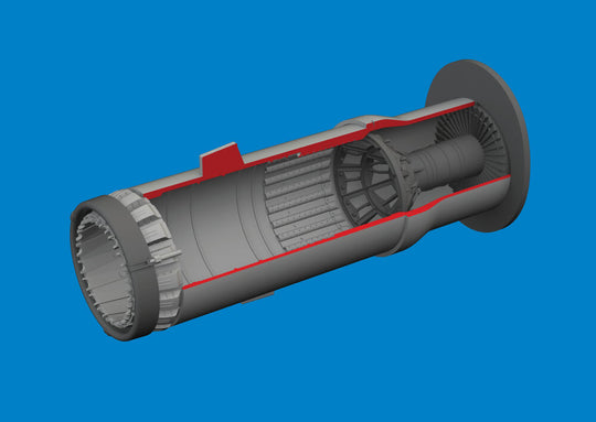 MiG-21F exhaust nozzle PRINT for Eduard