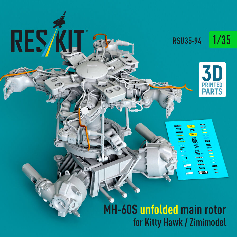 MH-60S unfolded main rotor for Kitty Hawk / Zimimodel (3D Printed)