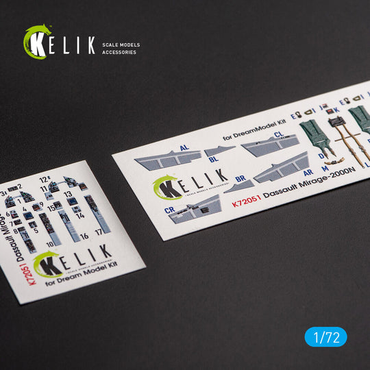 Mirage - 2000N - interior 3D decals for Dream Model kit