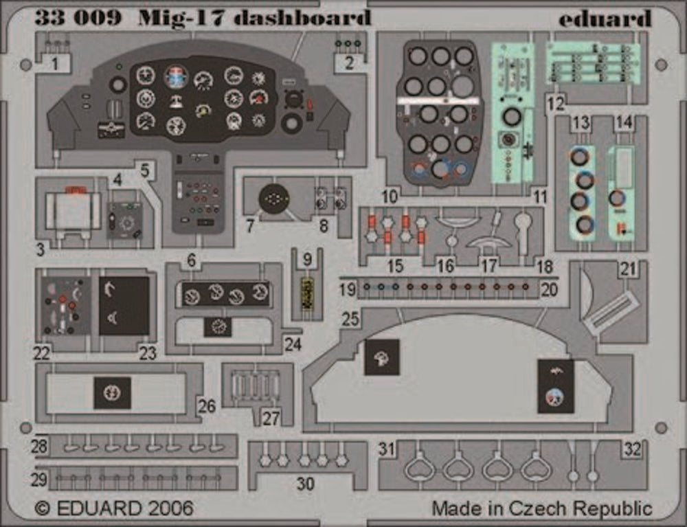 Mig-17 dashboard Für Trumpeter Bausatz