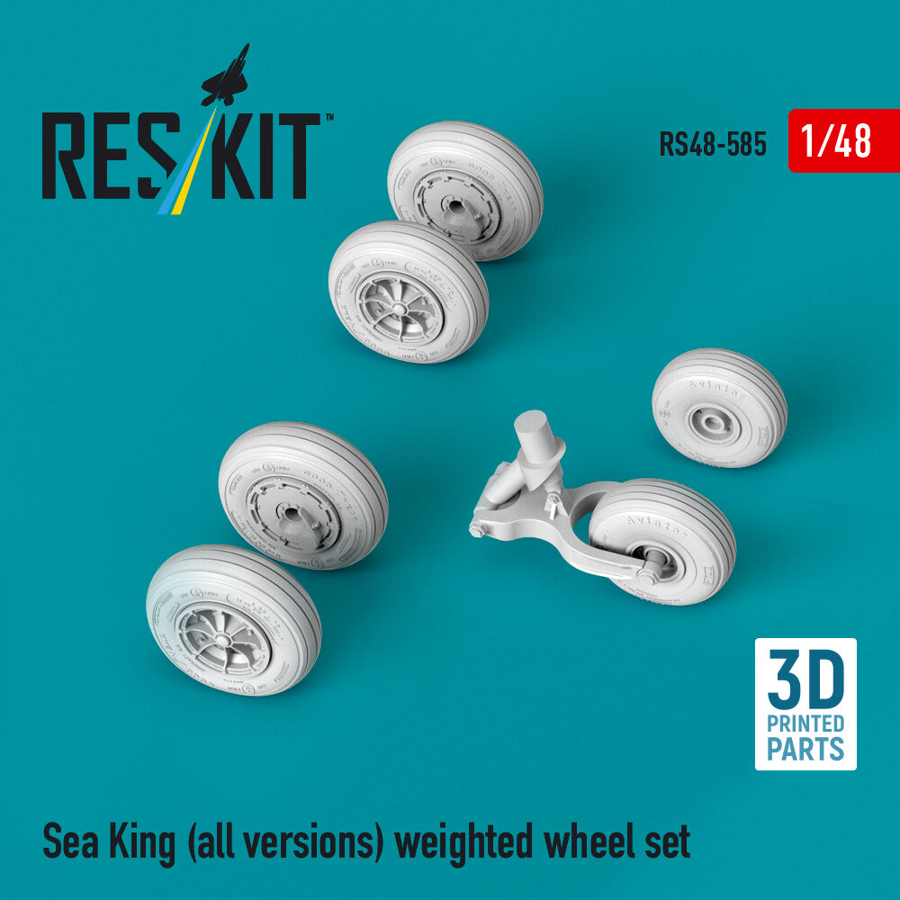 Sea King (all versions) weighted wheel set (3D Printed)