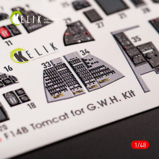 F-14B Tomcat interior 3D decals for GWH kit