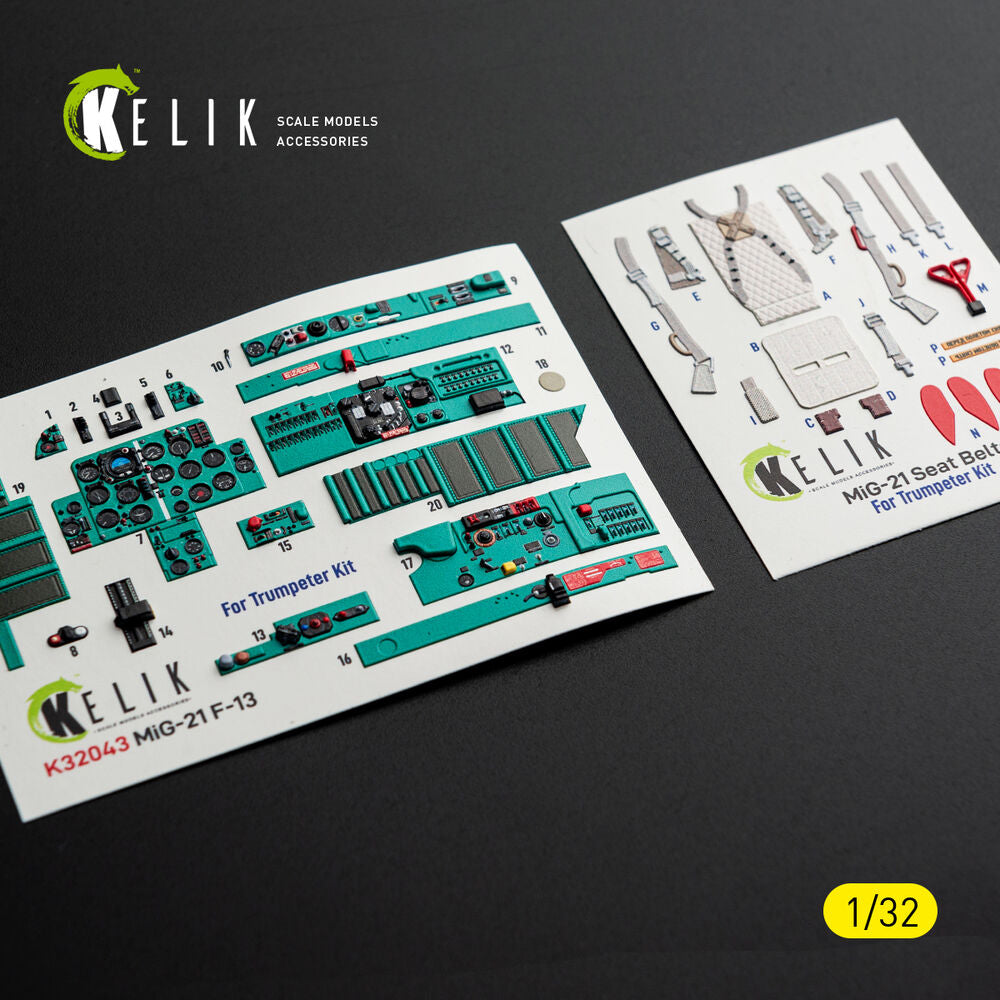 MiG-21 F-13 - interior 3D decals for Trumpeter kit