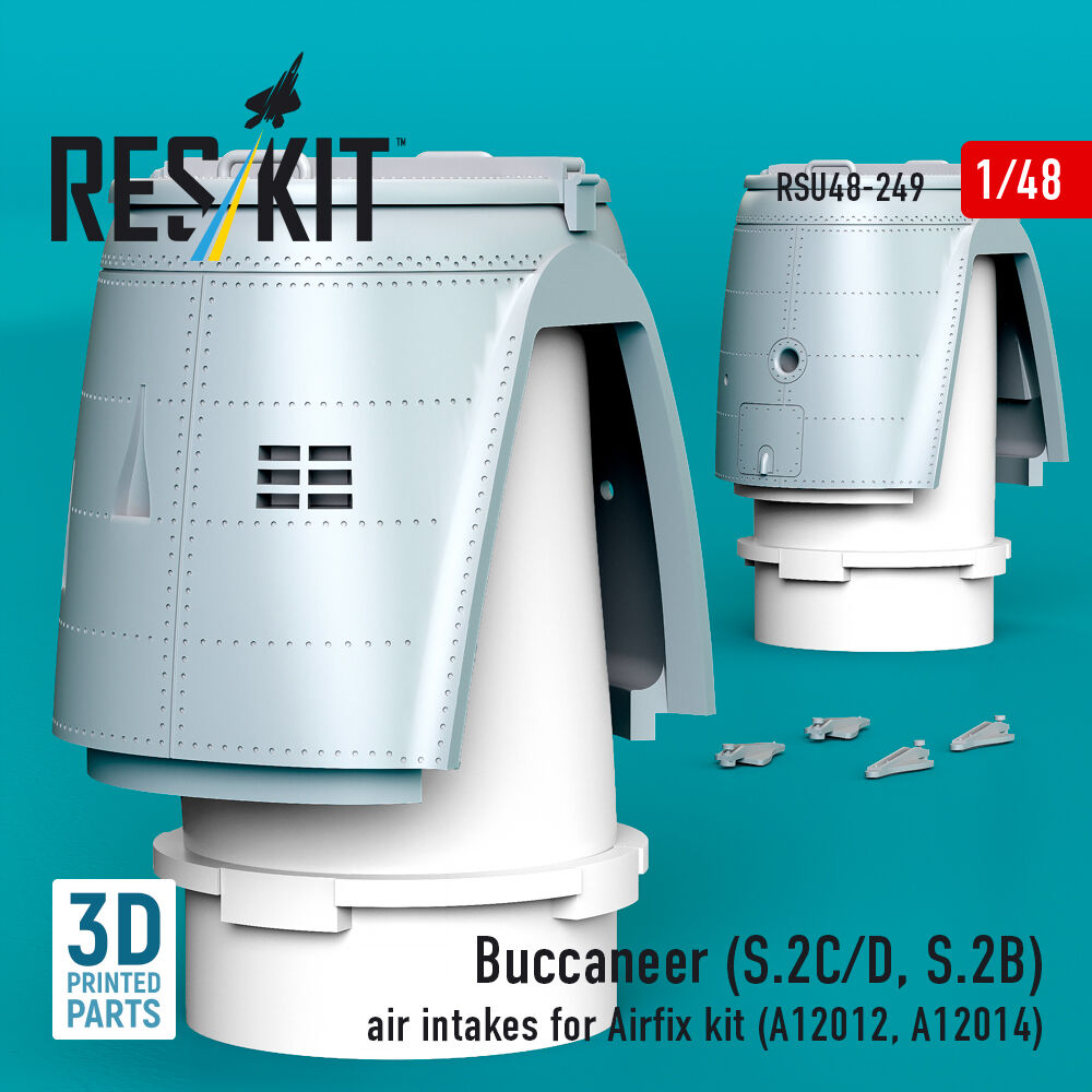 Buccaneer (S.2C/D, S.2B) air intakes for Airfix kit (A12012, A12014) (3D Printed)