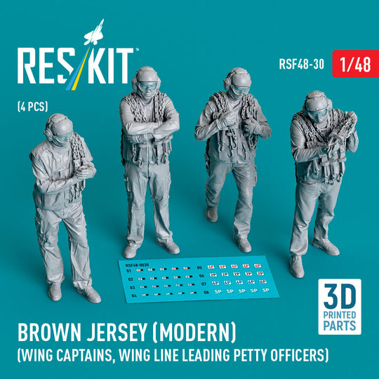 Brown jersey (modern) (Wing Captains, Wing Line Leading Petty Officers) (4 pcs) (3D Printed)