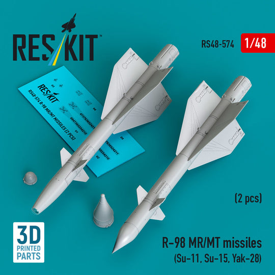 R-98 MR/MT missiles (2 pcs) (Su-11, Su-15, Yak-28) (3D Printed)