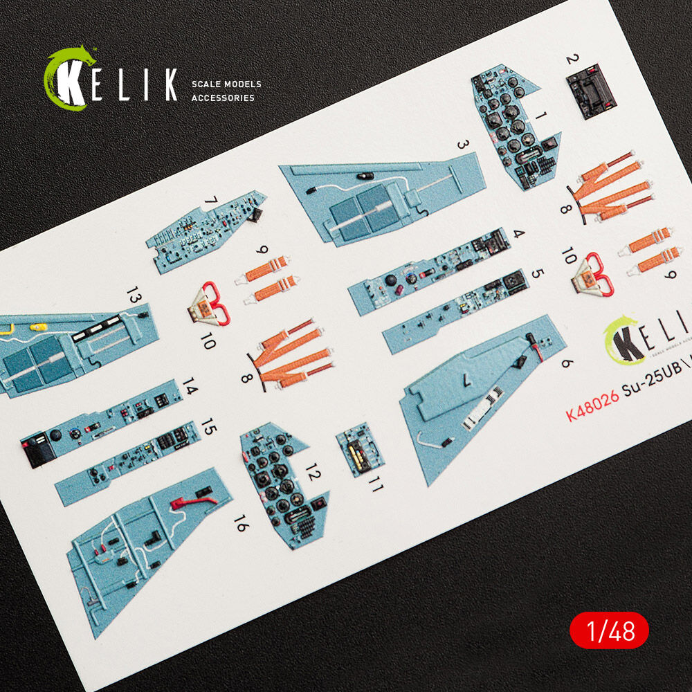 SU-25UB interior 3D decals for Smer/KP kit
