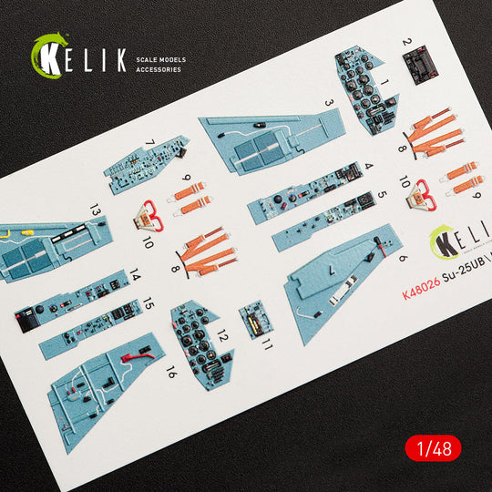 SU-25UB interior 3D decals for Smer/KP kit
