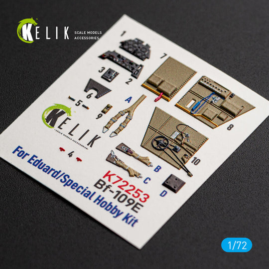 Bf-109 E - interior 3D decals for Special Hobby / Eduard