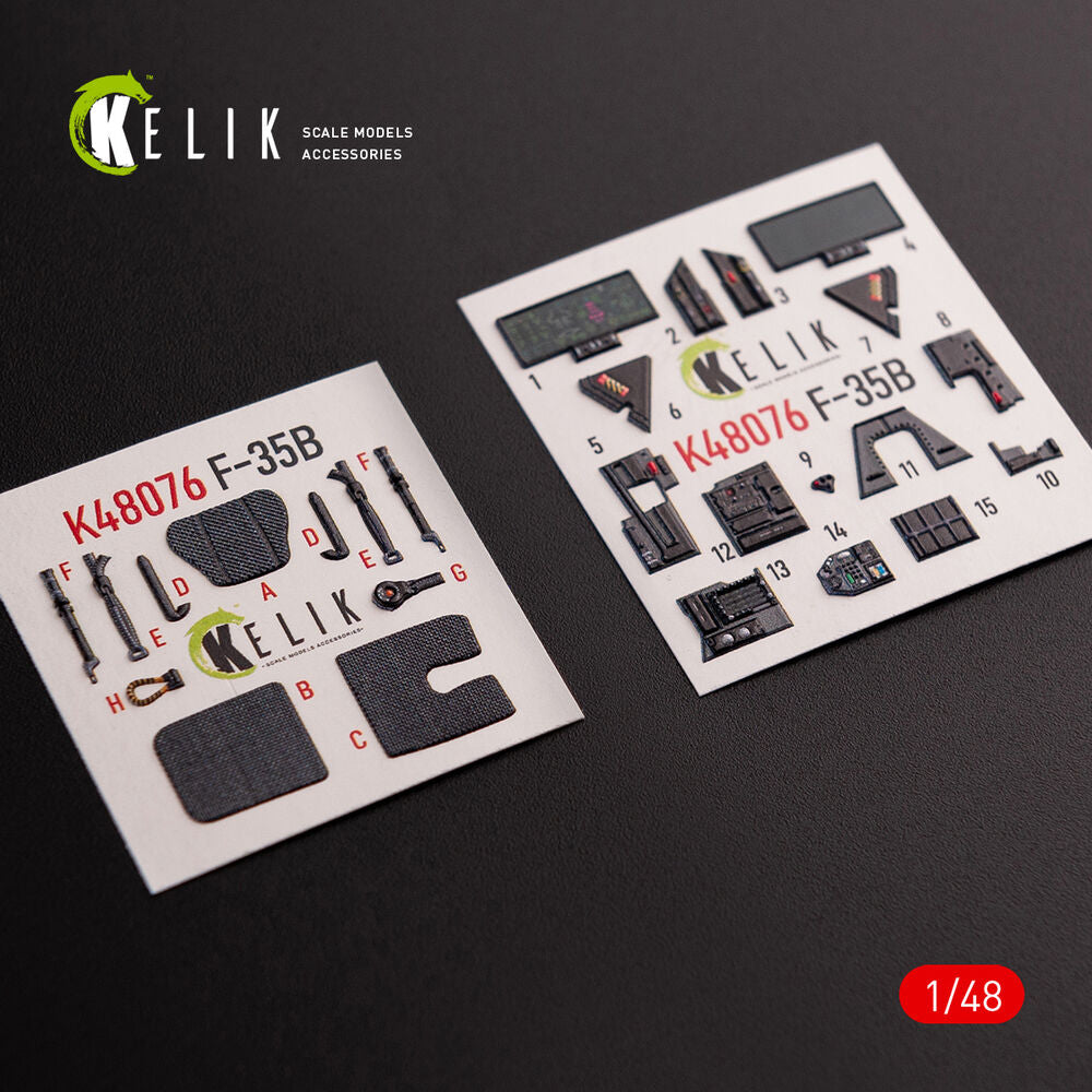 F-35B interior 3D decals for Tamiya kit