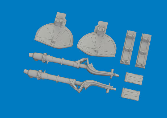 A6M undercarriage legs PRINT for Eduard