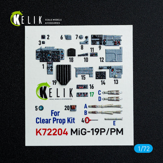 MiG-19P/PM - interior 3D decals for ClearProp kit