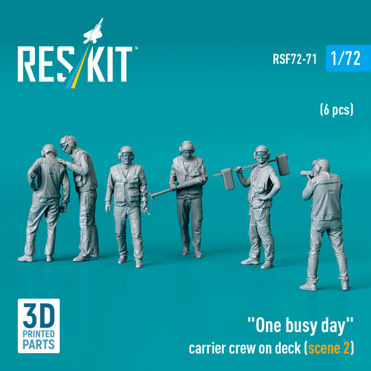 One busy day carrier crew on deck (scene 2) (6 pcs) (3D Printed)